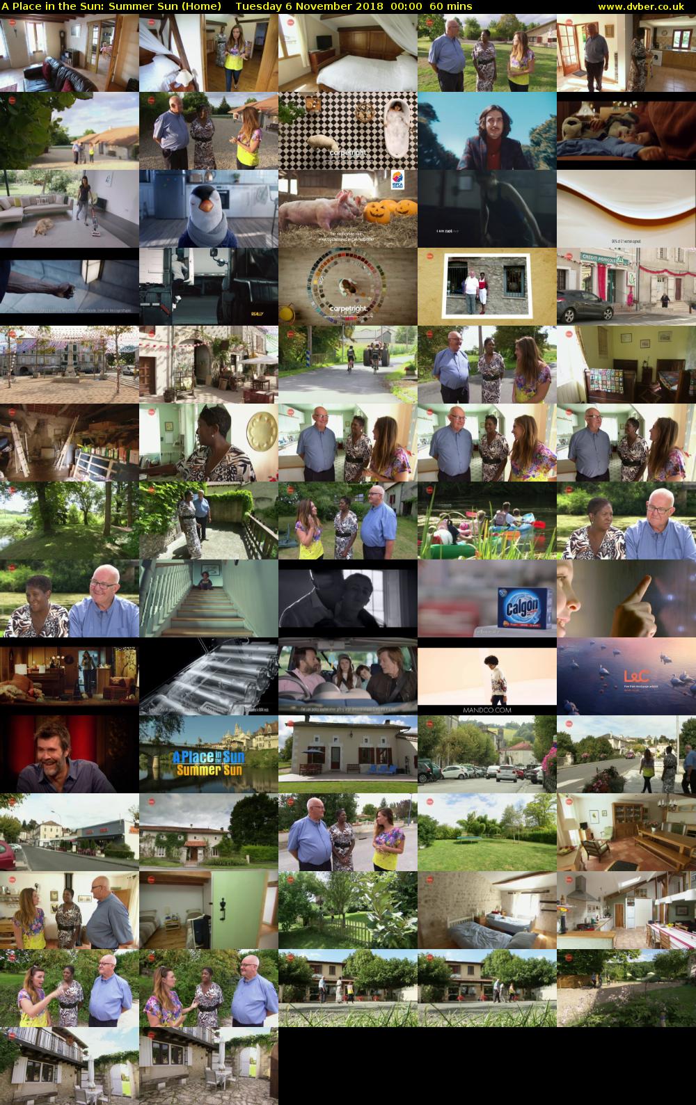 A Place in the Sun: Summer Sun (Home) Tuesday 6 November 2018 00:00 - 01:00