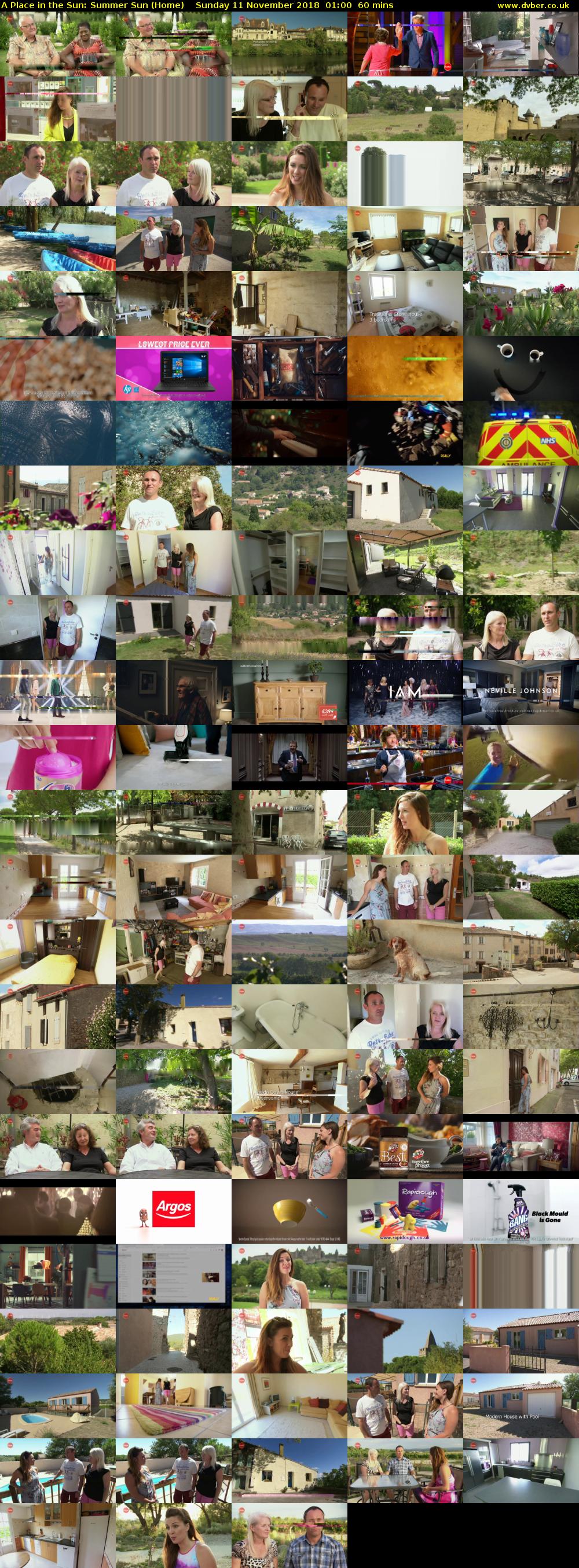 A Place in the Sun: Summer Sun (Home) Sunday 11 November 2018 01:00 - 02:00