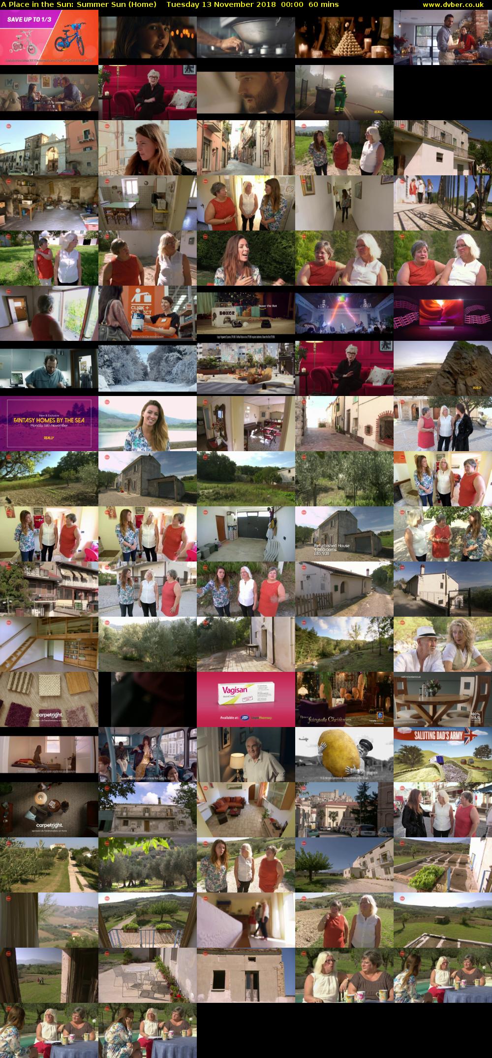 A Place in the Sun: Summer Sun (Home) Tuesday 13 November 2018 00:00 - 01:00