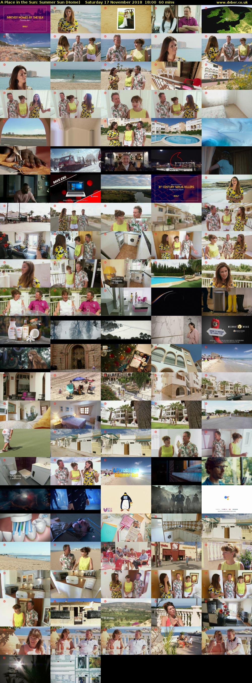 A Place in the Sun: Summer Sun (Home) Saturday 17 November 2018 18:00 - 19:00