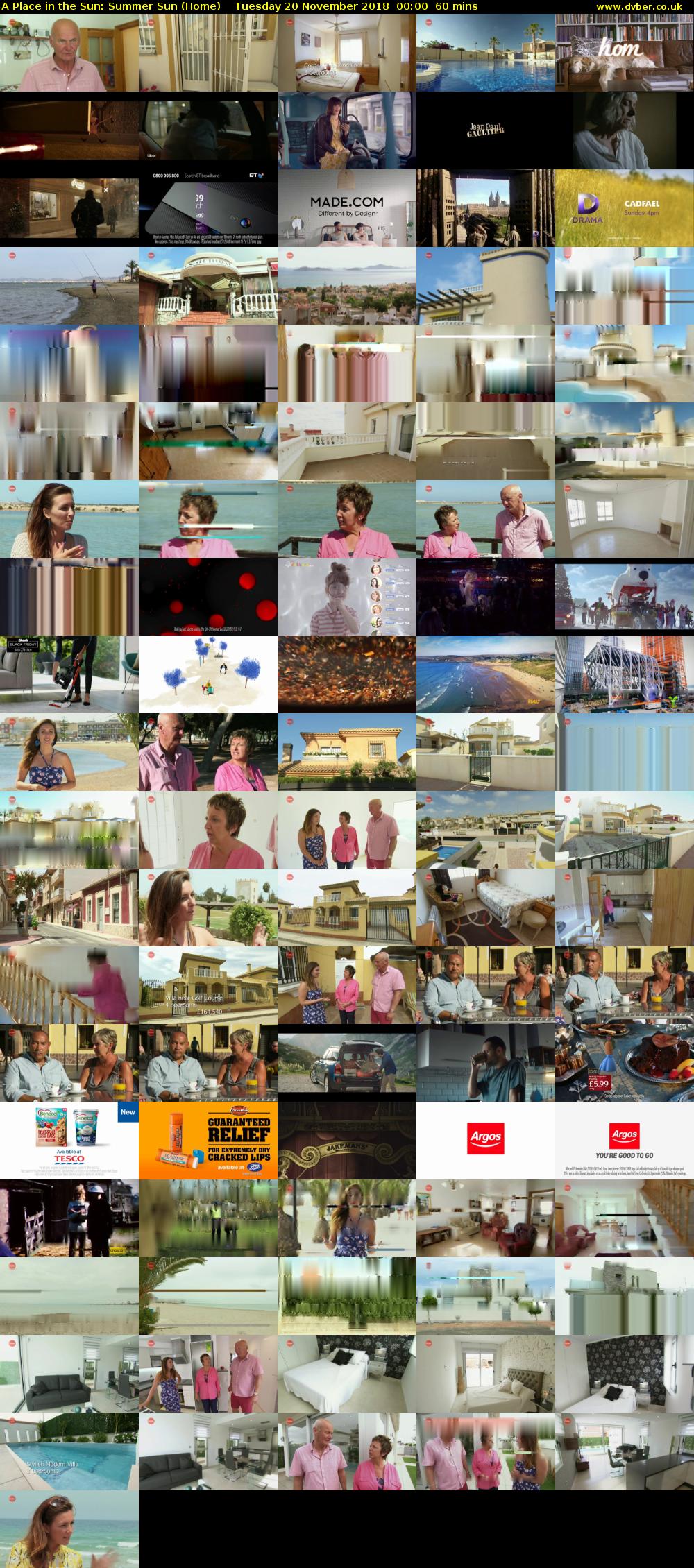 A Place in the Sun: Summer Sun (Home) Tuesday 20 November 2018 00:00 - 01:00