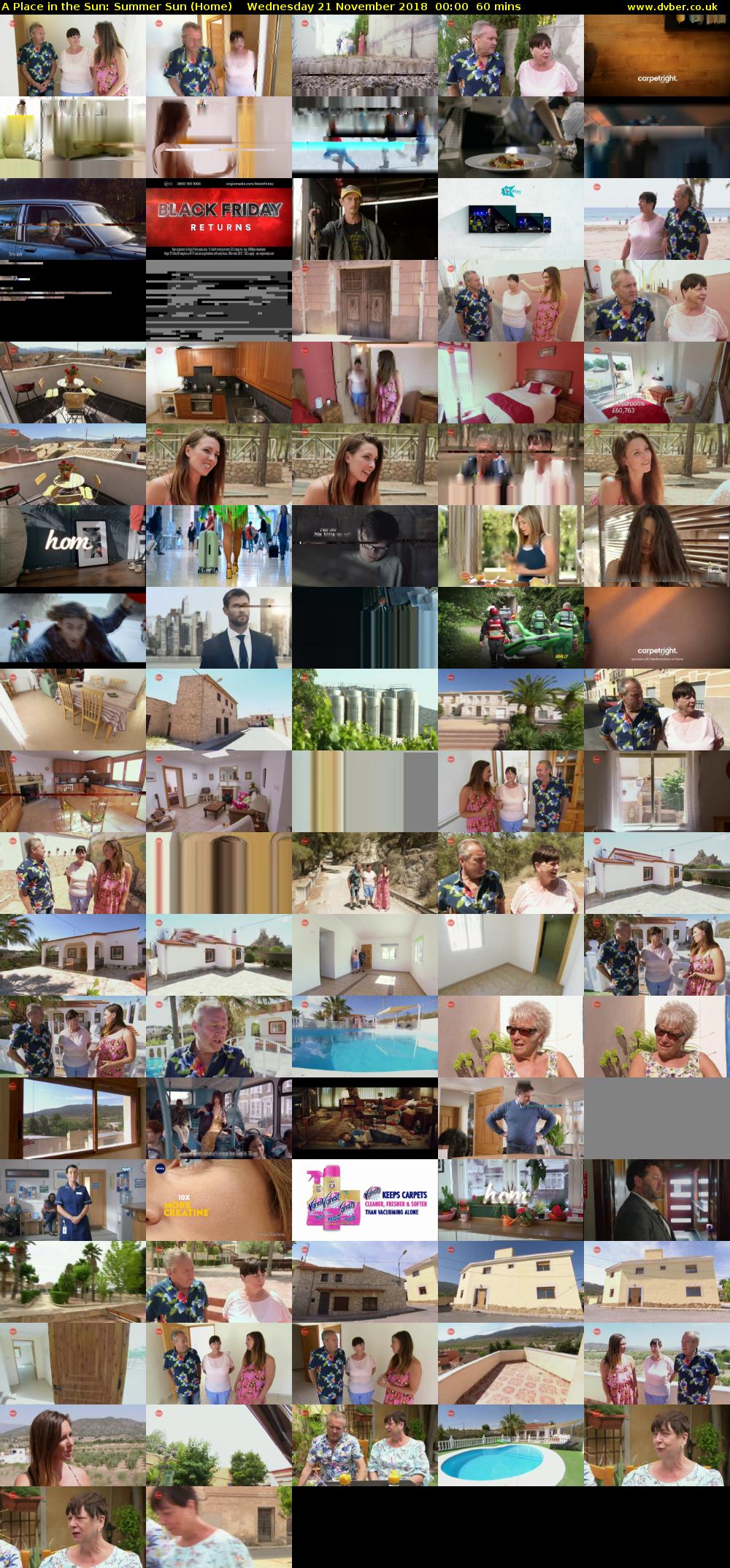 A Place in the Sun: Summer Sun (Home) Wednesday 21 November 2018 00:00 - 01:00