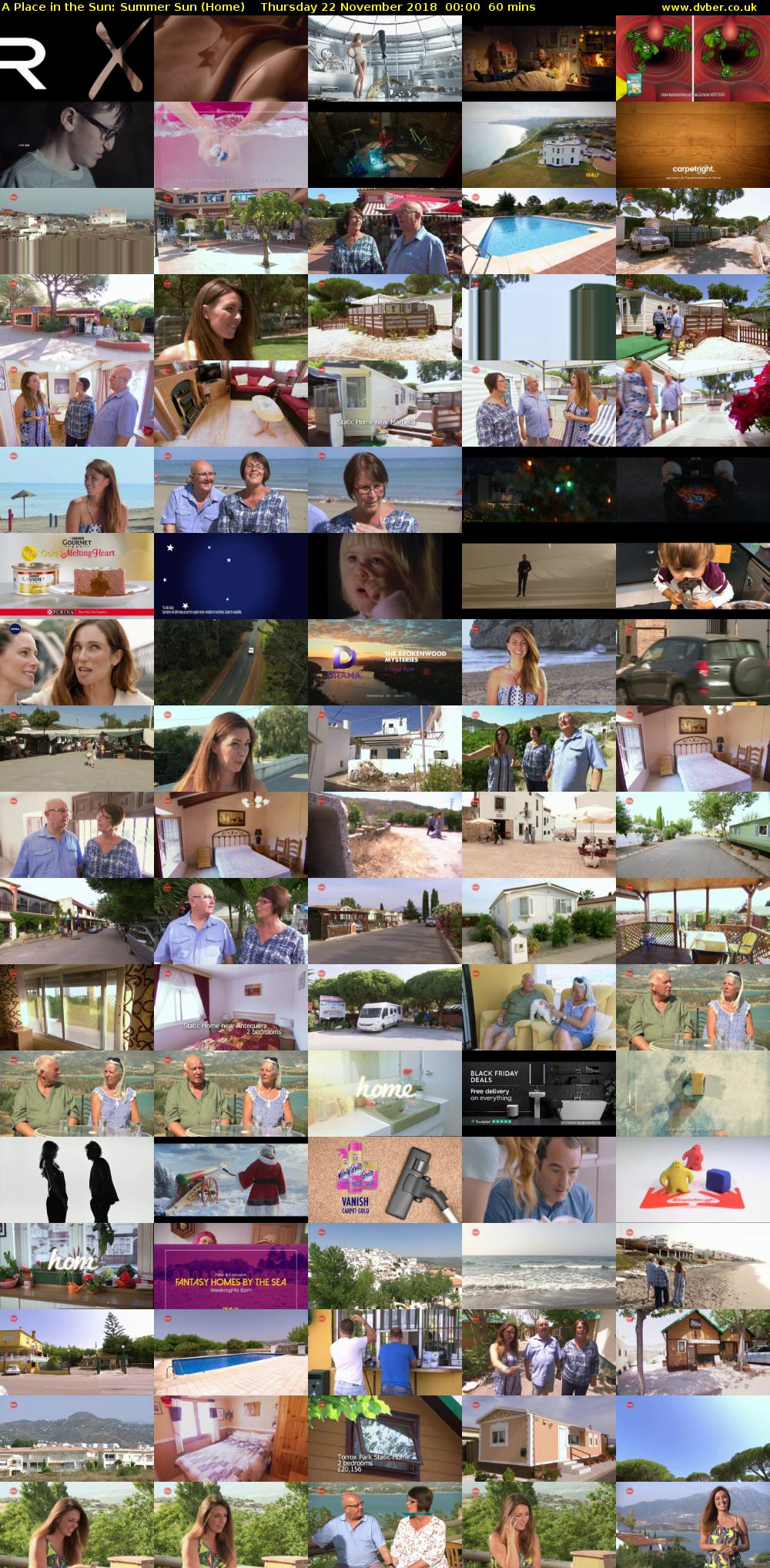 A Place in the Sun: Summer Sun (Home) Thursday 22 November 2018 00:00 - 01:00