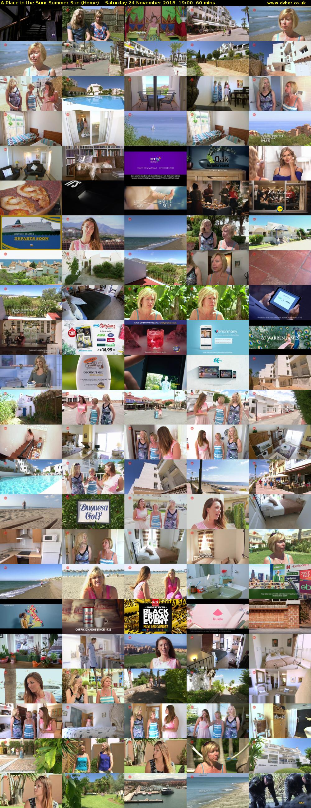 A Place in the Sun: Summer Sun (Home) Saturday 24 November 2018 19:00 - 20:00