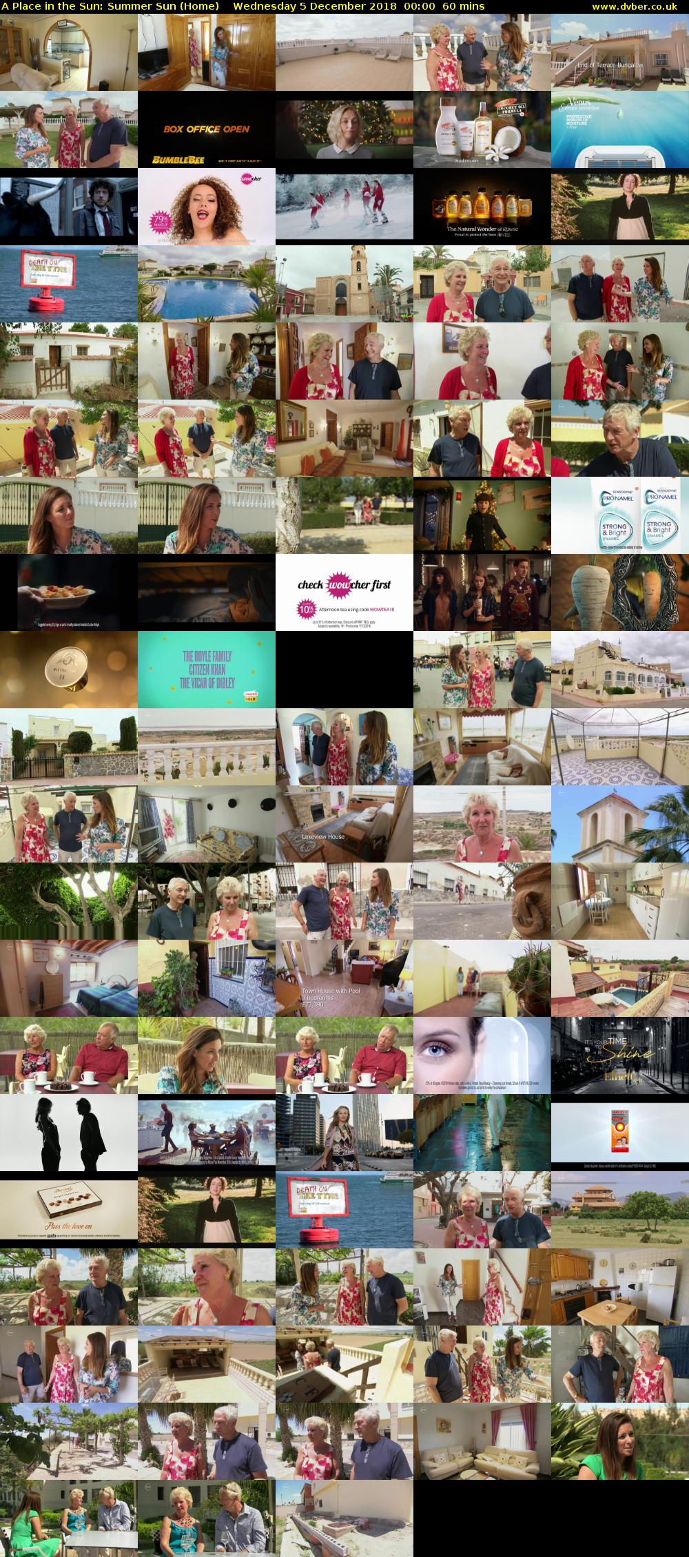 A Place in the Sun: Summer Sun (Home) Wednesday 5 December 2018 00:00 - 01:00