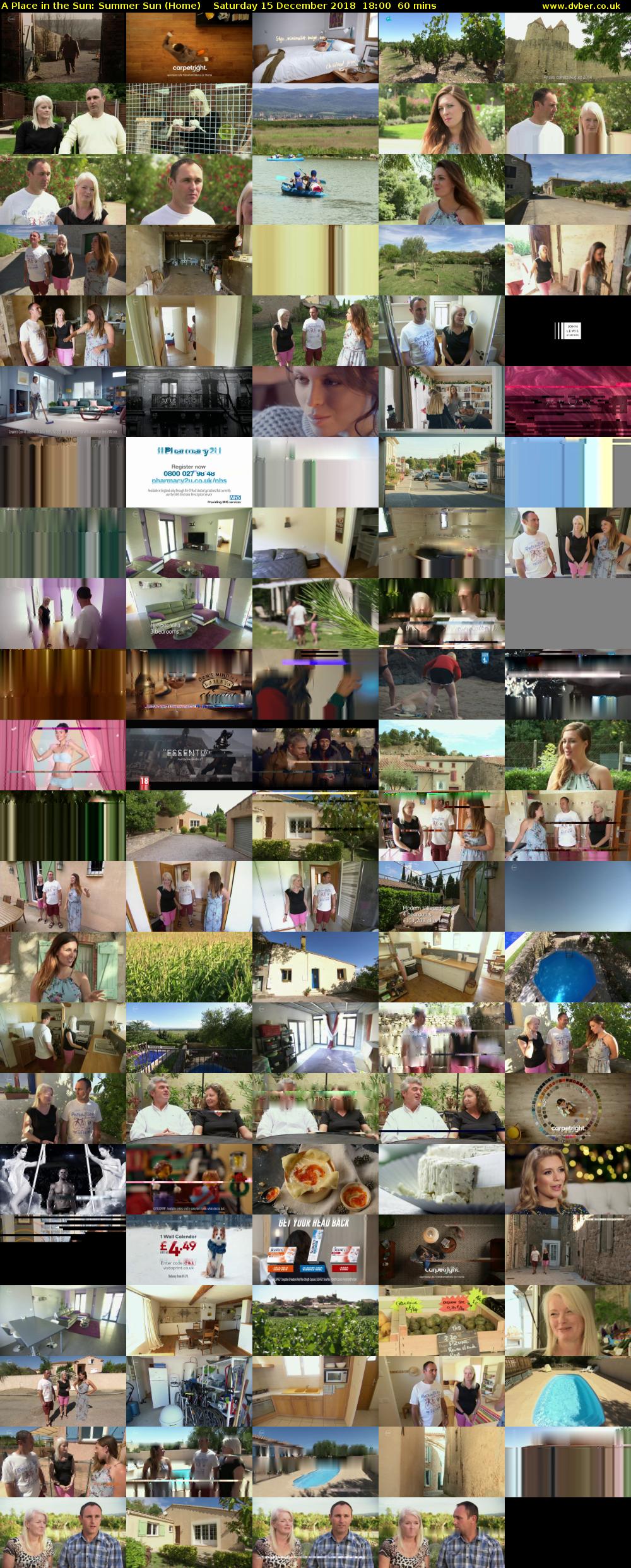 A Place in the Sun: Summer Sun (Home) Saturday 15 December 2018 18:00 - 19:00