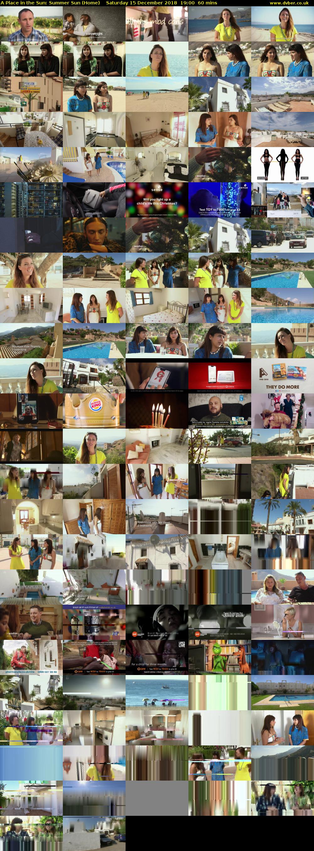 A Place in the Sun: Summer Sun (Home) Saturday 15 December 2018 19:00 - 20:00