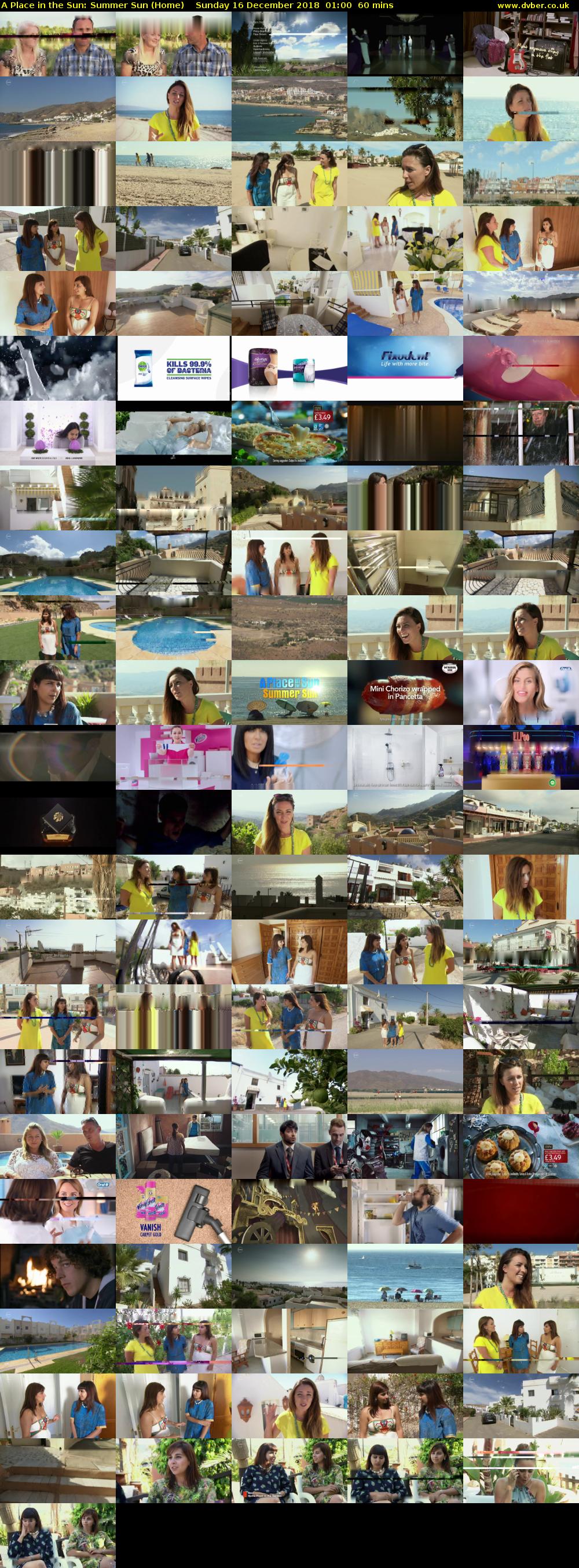 A Place in the Sun: Summer Sun (Home) Sunday 16 December 2018 01:00 - 02:00