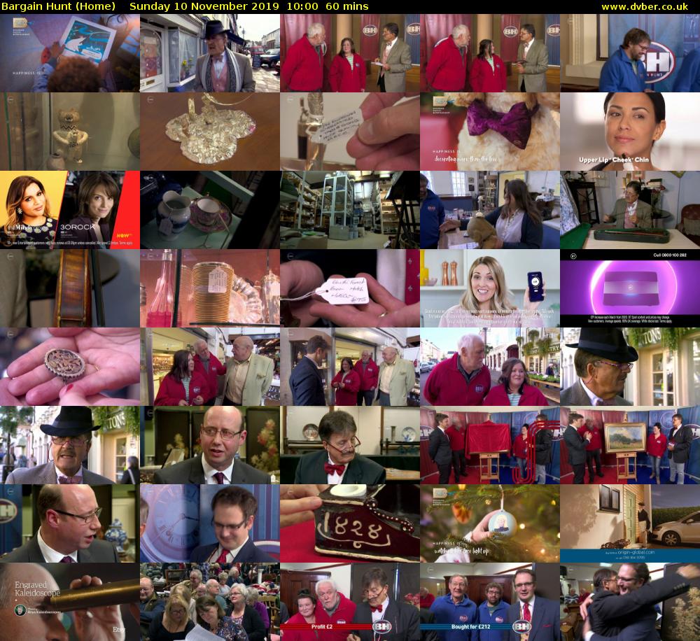 Bargain Hunt (Home) Sunday 10 November 2019 10:00 - 11:00