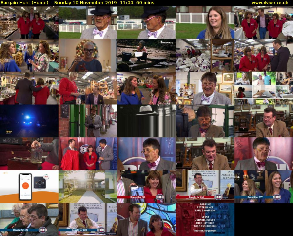 Bargain Hunt (Home) Sunday 10 November 2019 11:00 - 12:00