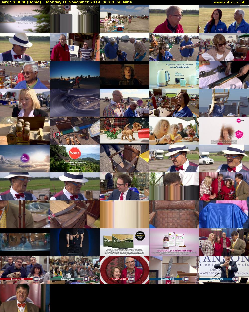Bargain Hunt (Home) Monday 18 November 2019 00:00 - 01:00