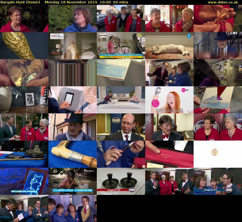 Bargain Hunt (Home) Monday 18 November 2019 16:00 - 17:00