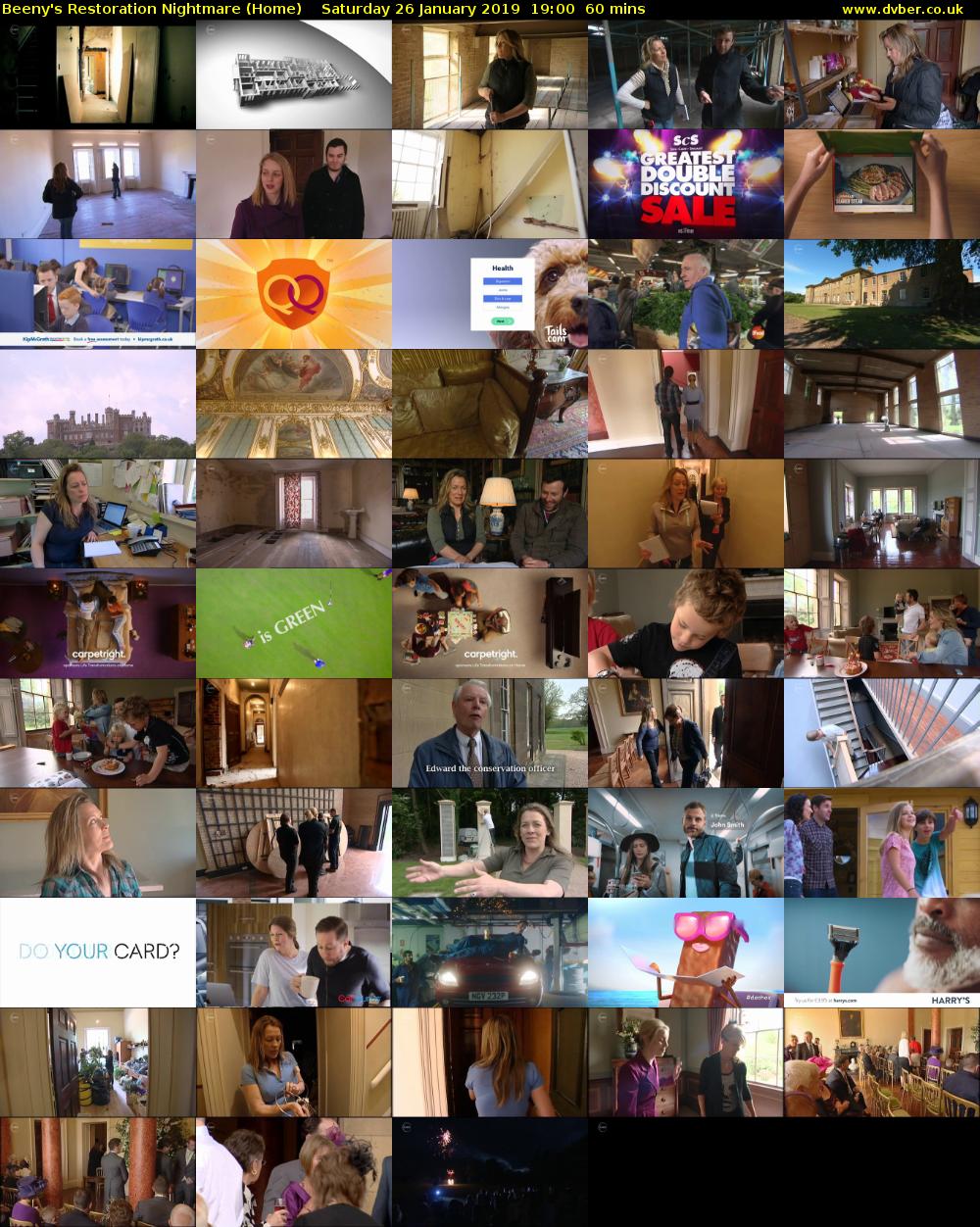 Beeny's Restoration Nightmare (Home) Saturday 26 January 2019 19:00 - 20:00