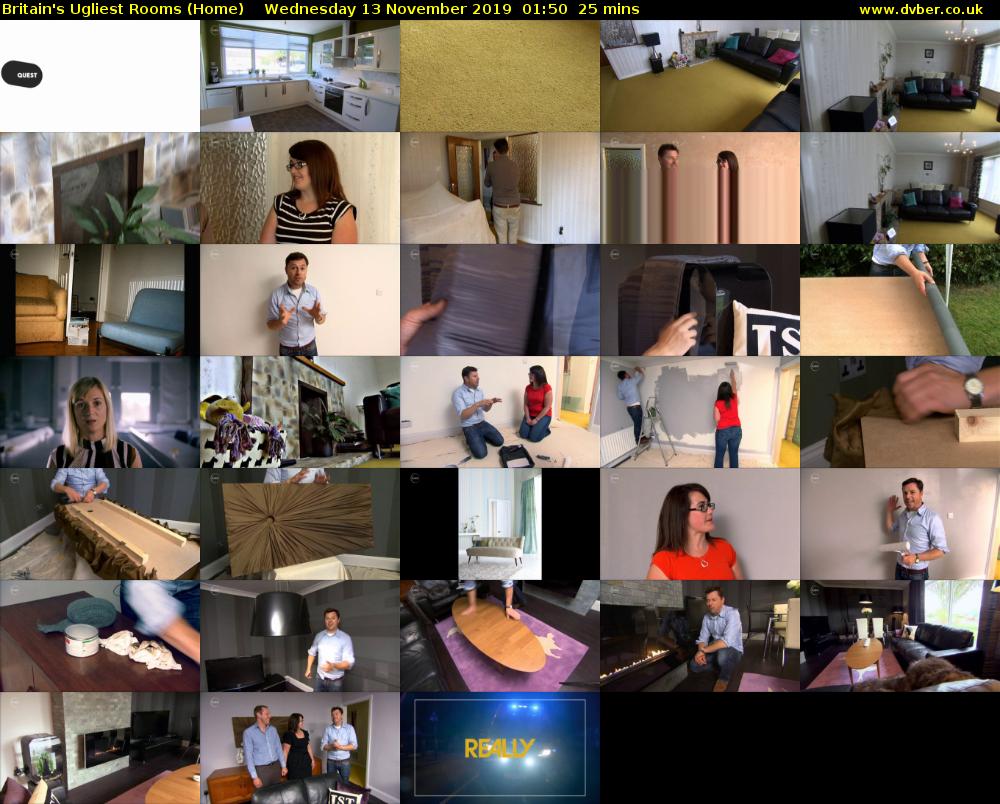 Britain's Ugliest Rooms (Home) Wednesday 13 November 2019 01:50 - 02:15