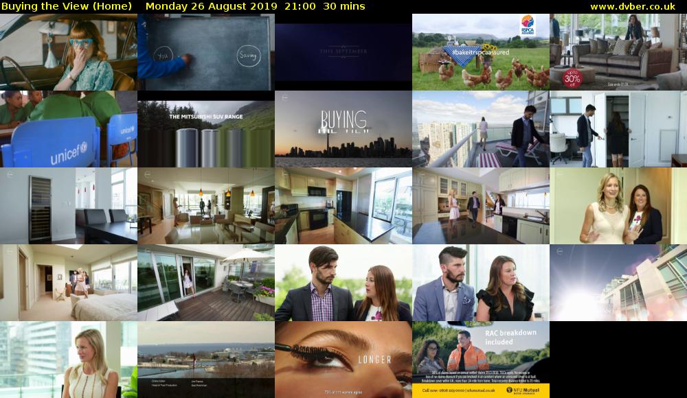 Buying the View (Home) Monday 26 August 2019 21:00 - 21:30