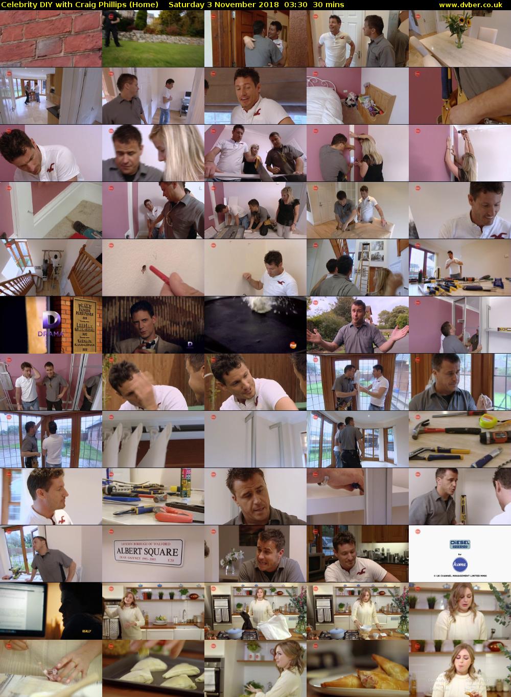 Celebrity DIY with Craig Phillips (Home) Saturday 3 November 2018 03:30 - 04:00