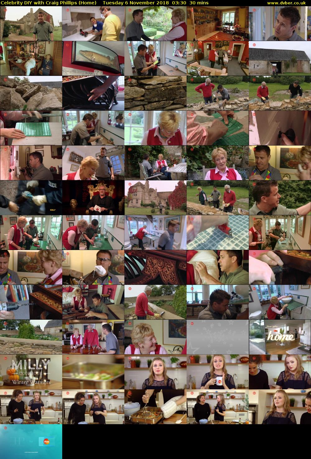 Celebrity DIY with Craig Phillips (Home) Tuesday 6 November 2018 03:30 - 04:00