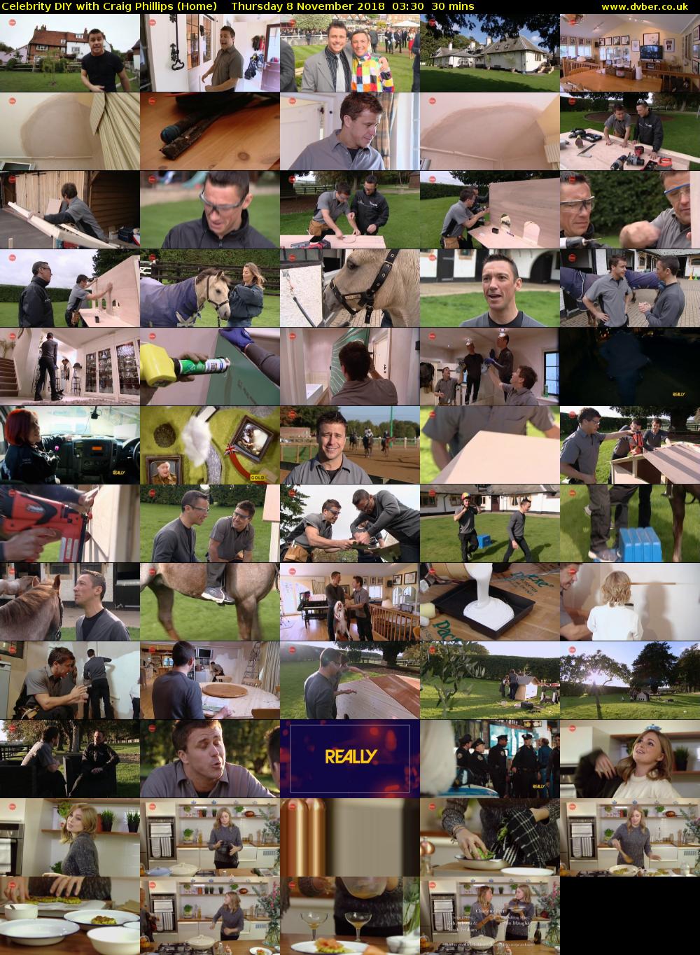 Celebrity DIY with Craig Phillips (Home) Thursday 8 November 2018 03:30 - 04:00