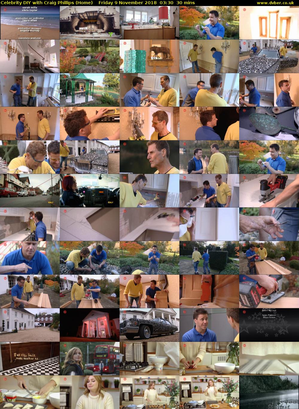 Celebrity DIY with Craig Phillips (Home) Friday 9 November 2018 03:30 - 04:00