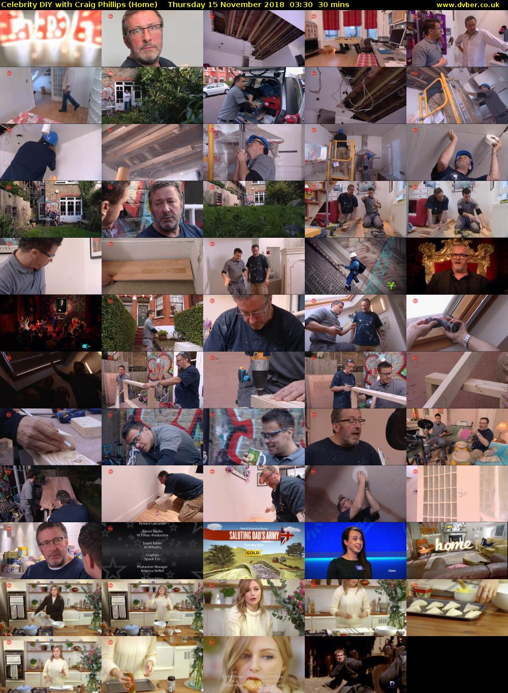 Celebrity DIY with Craig Phillips (Home) Thursday 15 November 2018 03:30 - 04:00