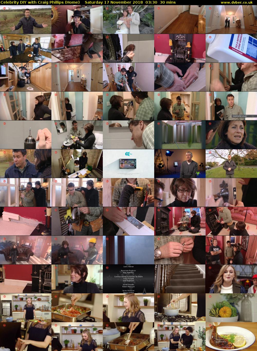 Celebrity DIY with Craig Phillips (Home) Saturday 17 November 2018 03:30 - 04:00