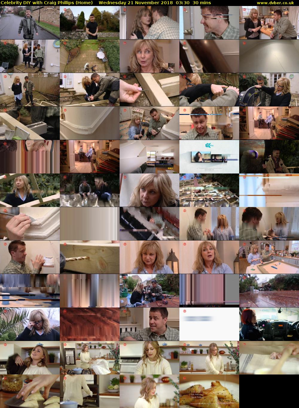 Celebrity DIY with Craig Phillips (Home) Wednesday 21 November 2018 03:30 - 04:00