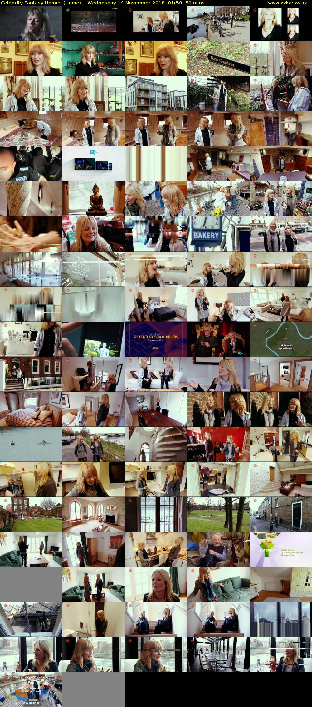 Celebrity Fantasy Homes (Home) Wednesday 14 November 2018 01:50 - 02:40