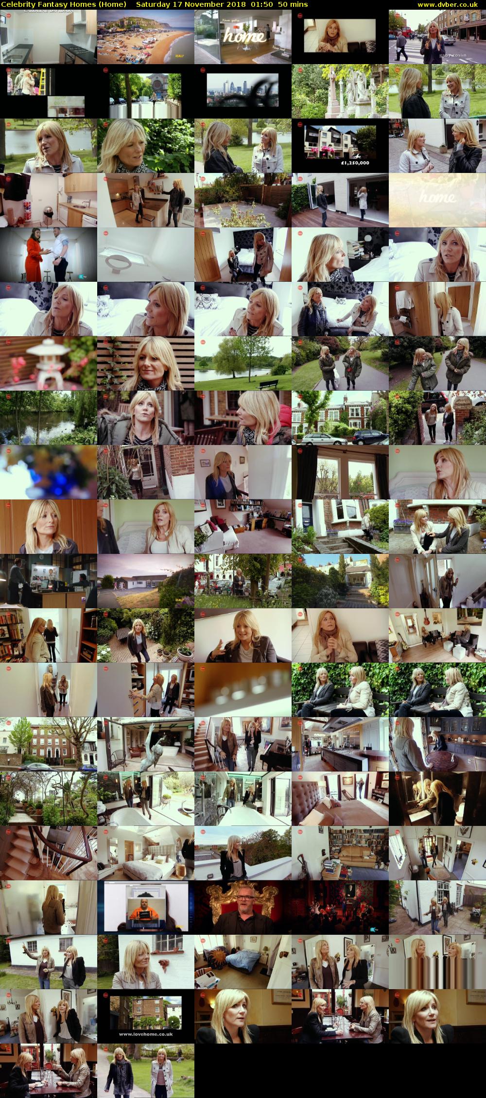 Celebrity Fantasy Homes (Home) Saturday 17 November 2018 01:50 - 02:40