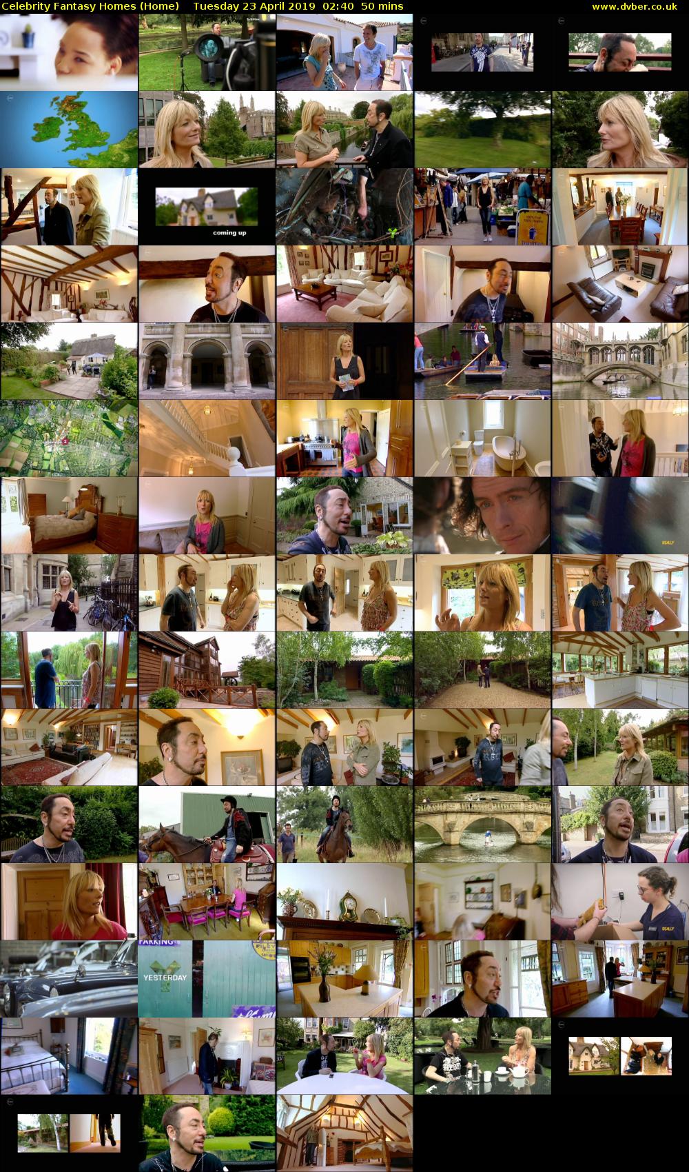 Celebrity Fantasy Homes (Home) Tuesday 23 April 2019 02:40 - 03:30