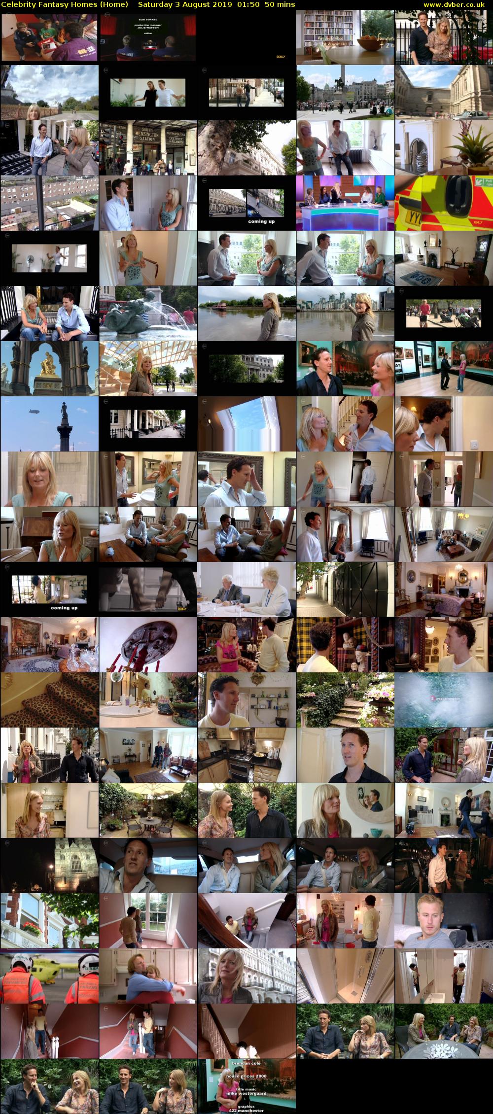 Celebrity Fantasy Homes (Home) Saturday 3 August 2019 01:50 - 02:40