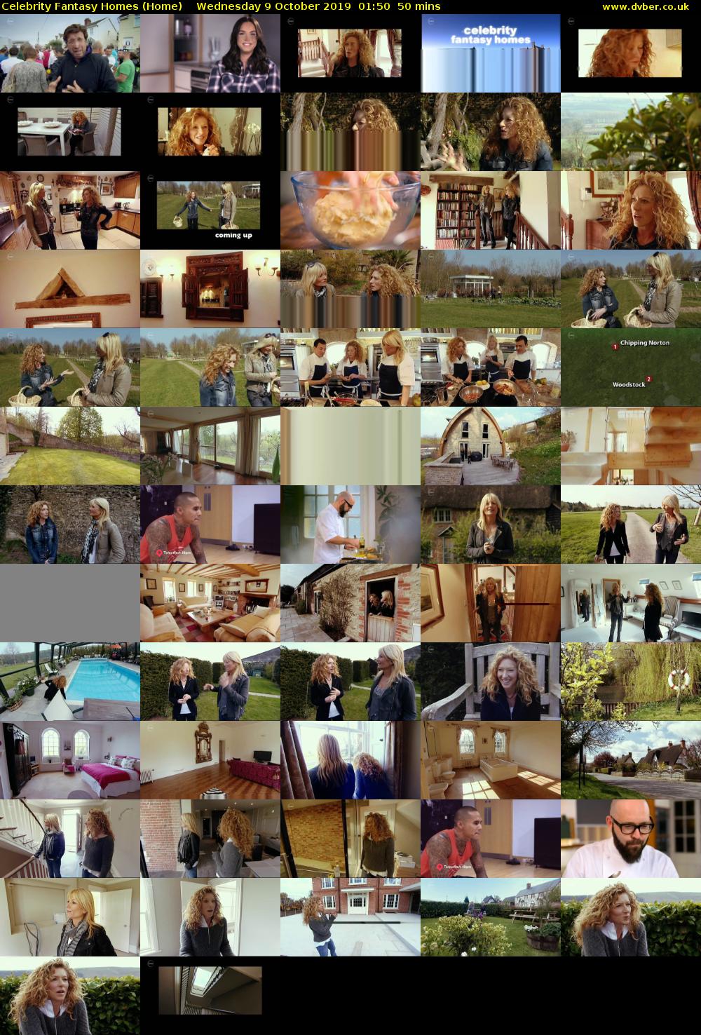 Celebrity Fantasy Homes (Home) Wednesday 9 October 2019 01:50 - 02:40