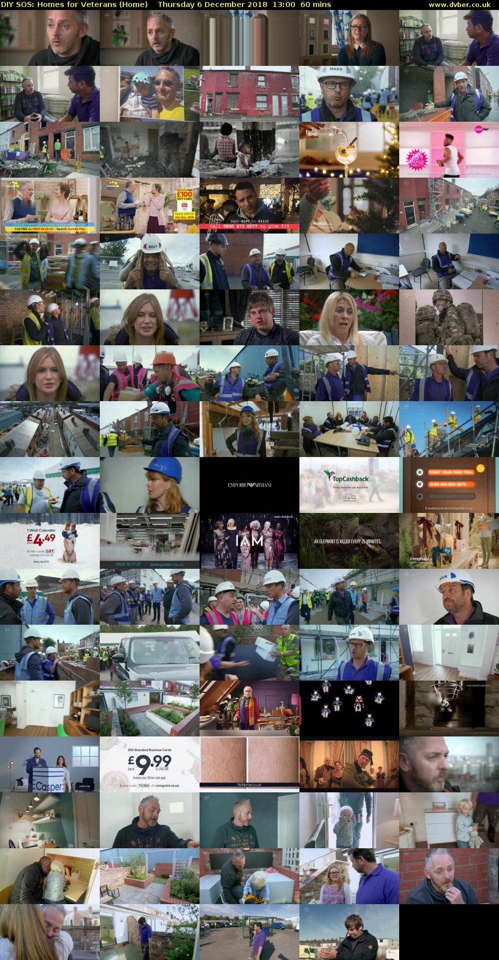 DIY SOS: Homes for Veterans (Home) Thursday 6 December 2018 13:00 - 14:00