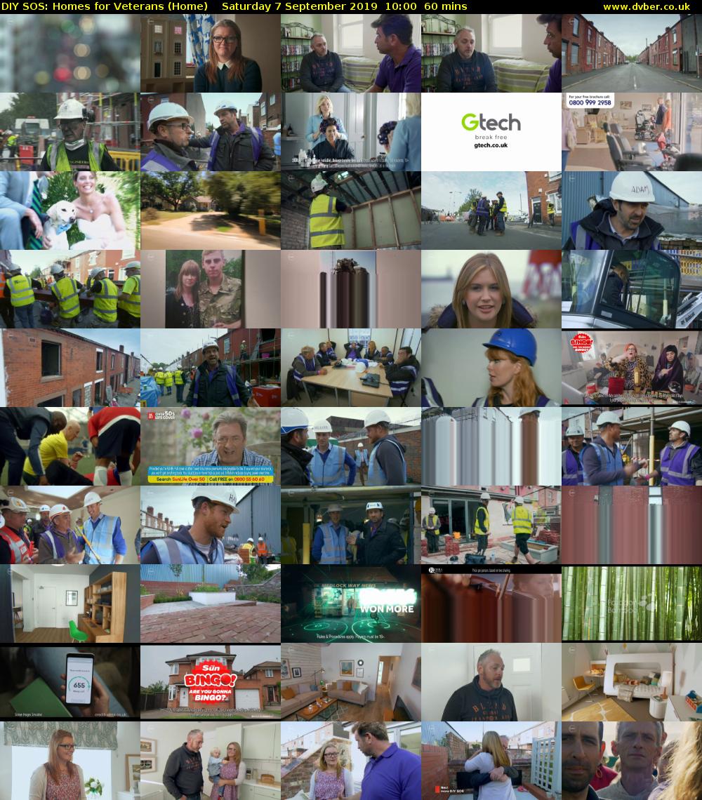 DIY SOS: Homes for Veterans (Home) Saturday 7 September 2019 10:00 - 11:00