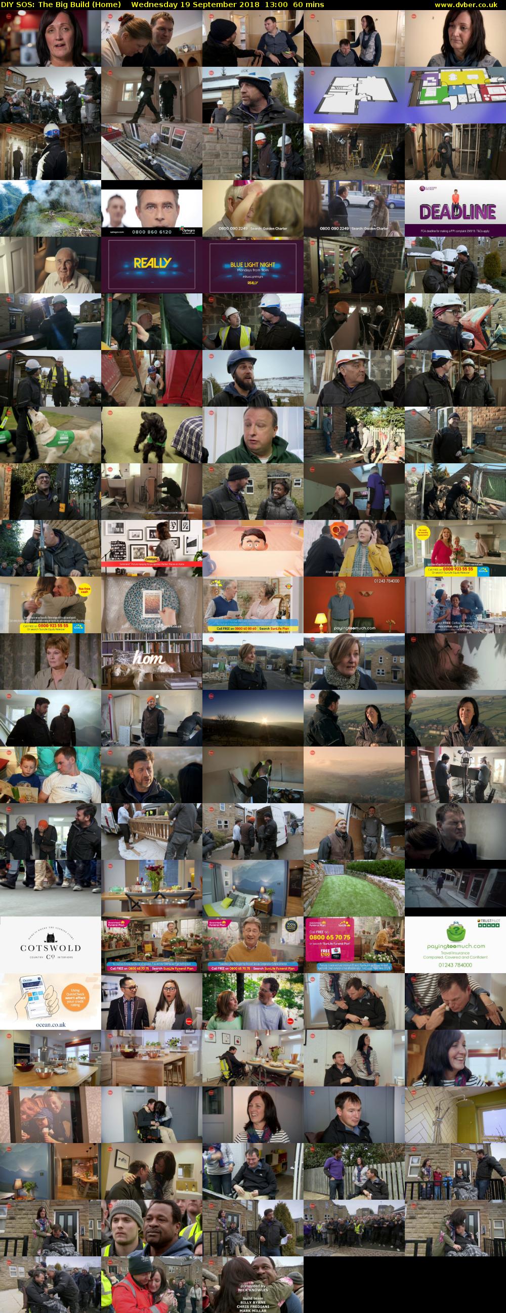 DIY SOS: The Big Build (Home) Wednesday 19 September 2018 13:00 - 14:00