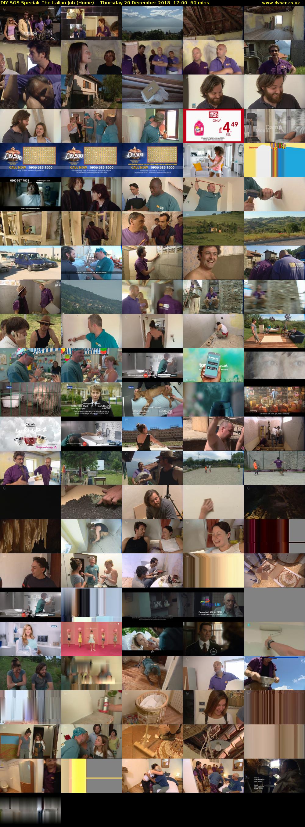 DIY SOS Special: The Italian Job (Home) Thursday 20 December 2018 17:00 - 18:00