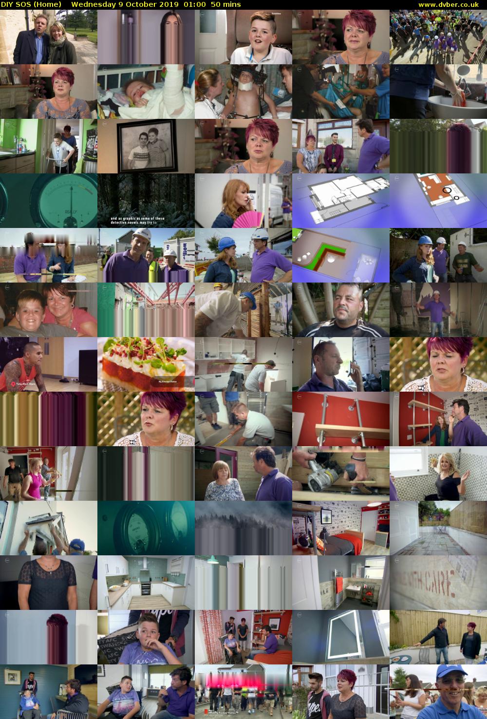 DIY SOS (Home) Wednesday 9 October 2019 01:00 - 01:50