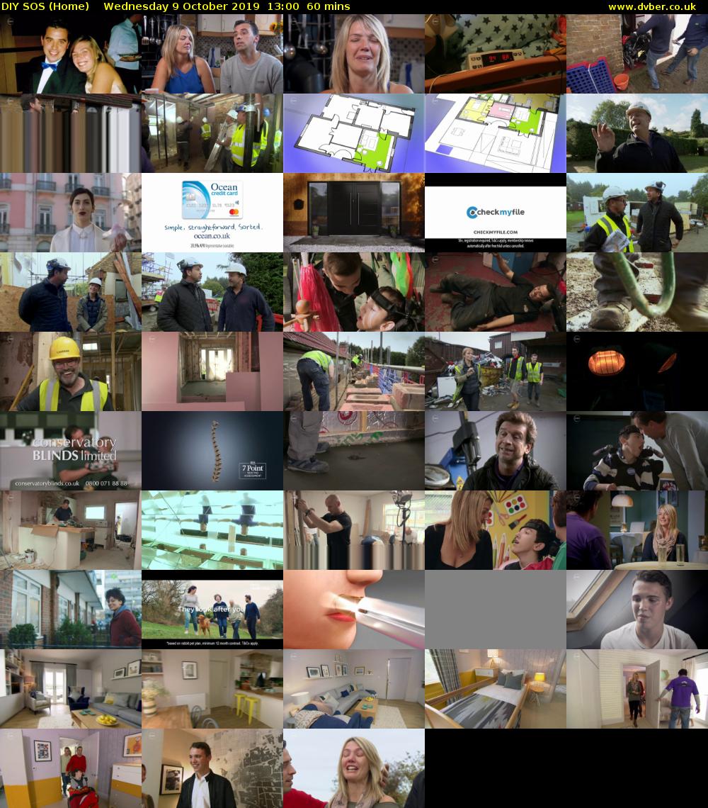 DIY SOS (Home) Wednesday 9 October 2019 13:00 - 14:00