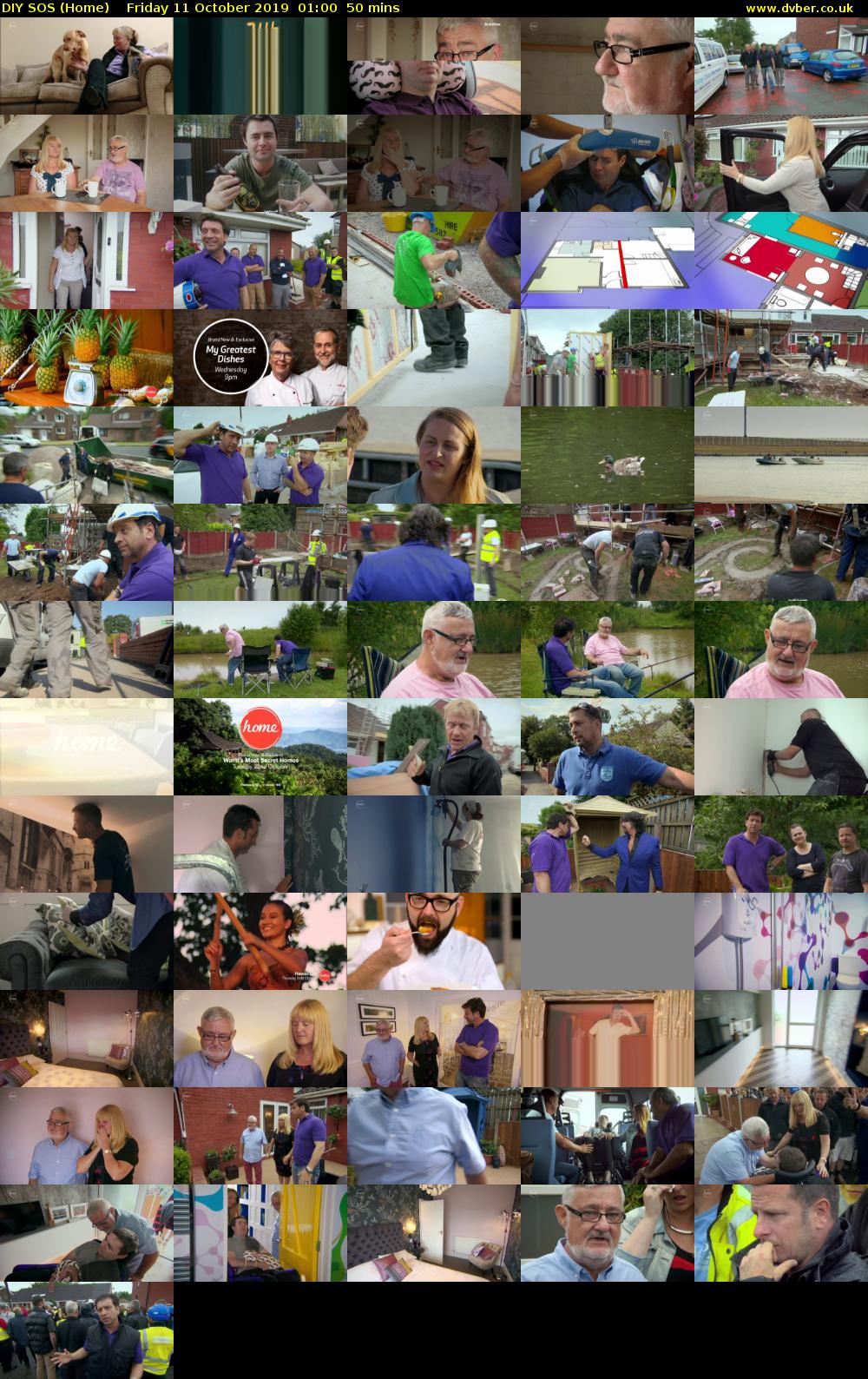 DIY SOS (Home) Friday 11 October 2019 01:00 - 01:50