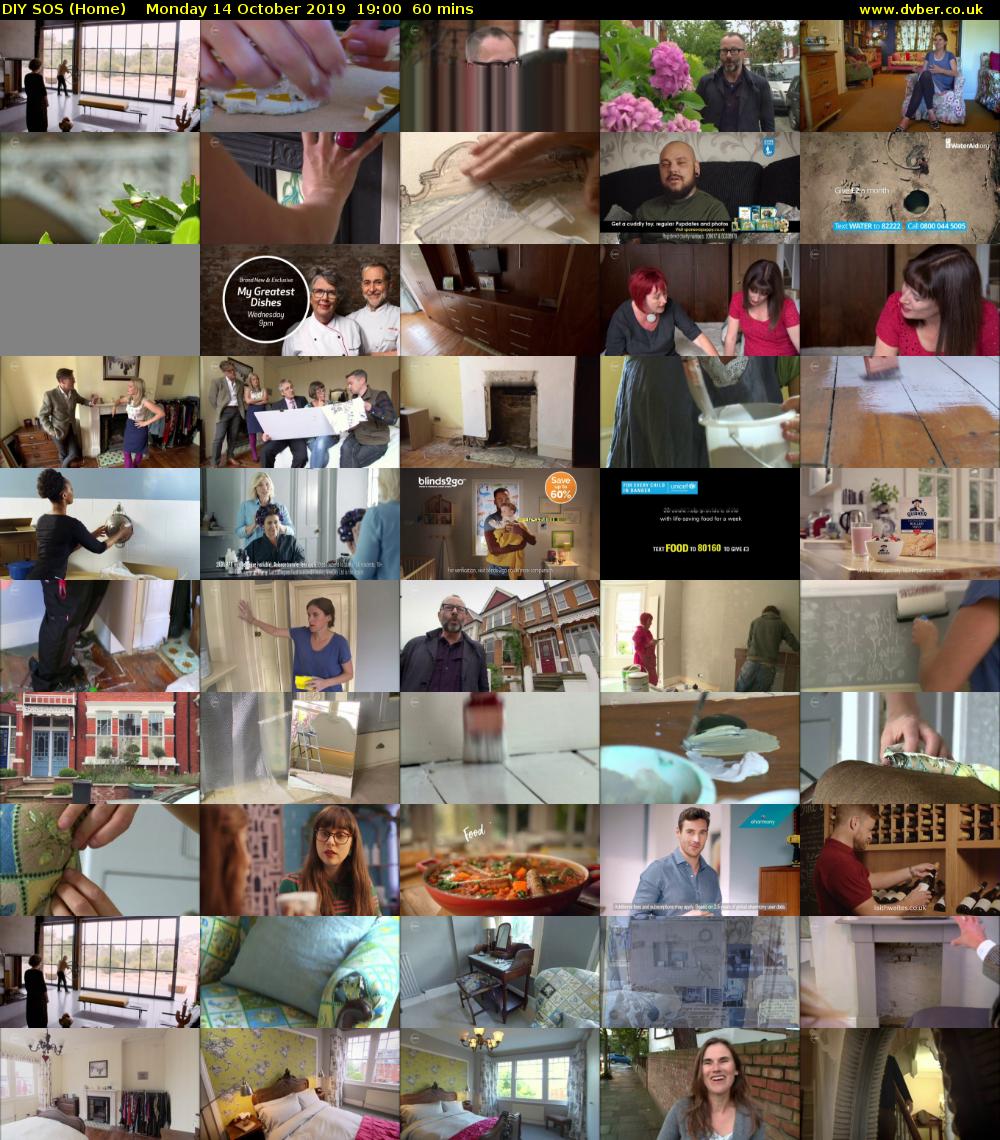 DIY SOS (Home) Monday 14 October 2019 19:00 - 20:00