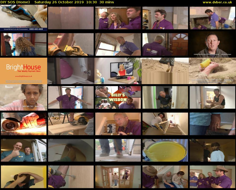 DIY SOS (Home) Saturday 26 October 2019 10:30 - 11:00