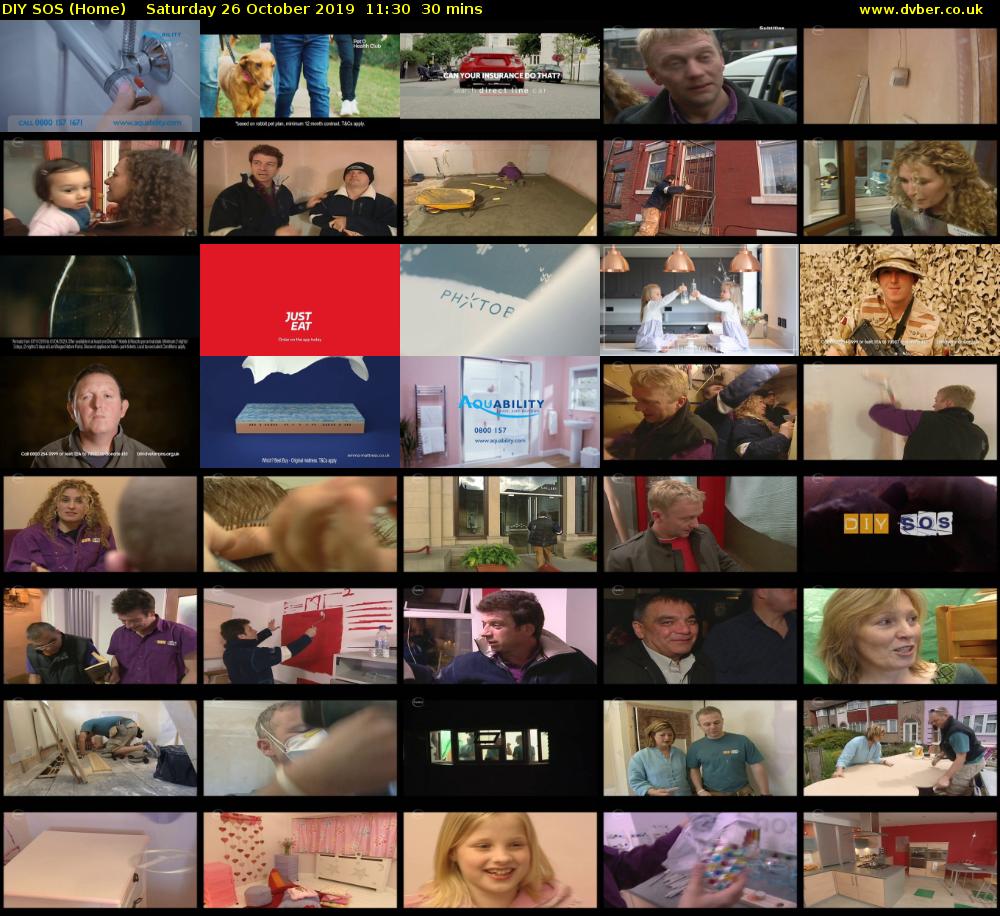 DIY SOS (Home) Saturday 26 October 2019 11:30 - 12:00