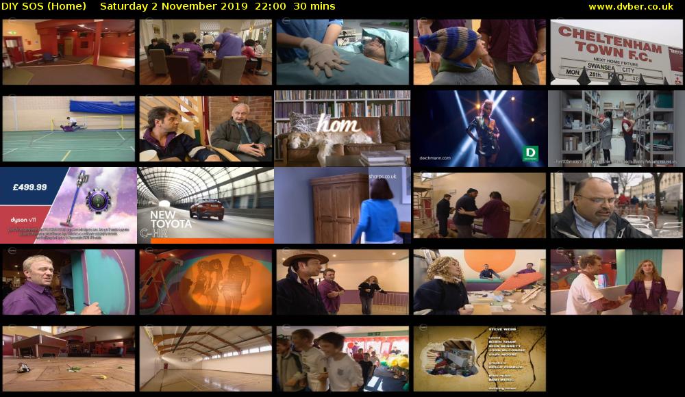 DIY SOS (Home) Saturday 2 November 2019 22:00 - 22:30