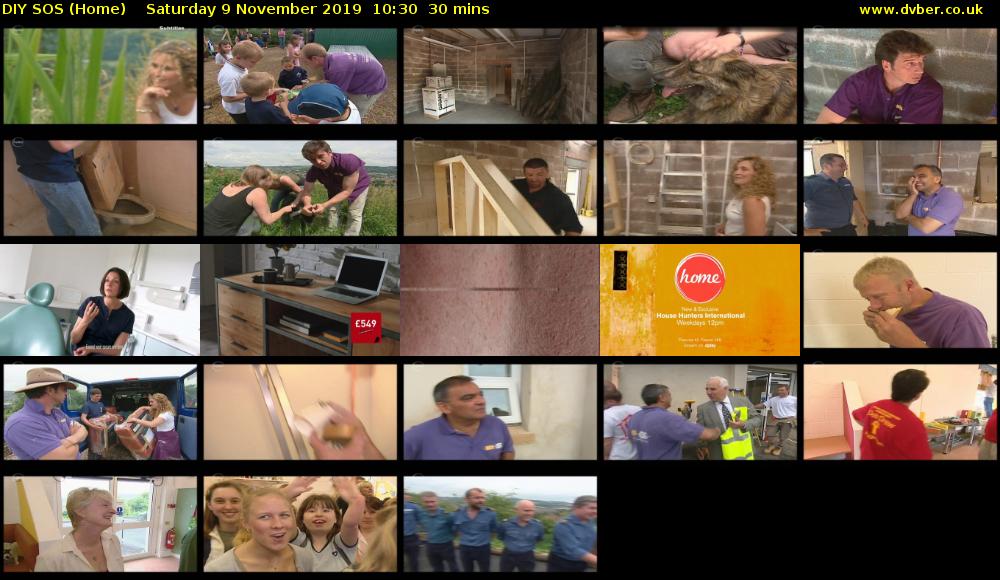 DIY SOS (Home) Saturday 9 November 2019 10:30 - 11:00