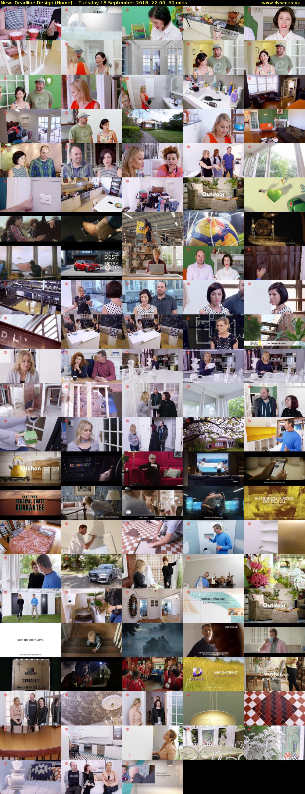 Deadline Design (Home) Tuesday 18 September 2018 22:00 - 23:00
