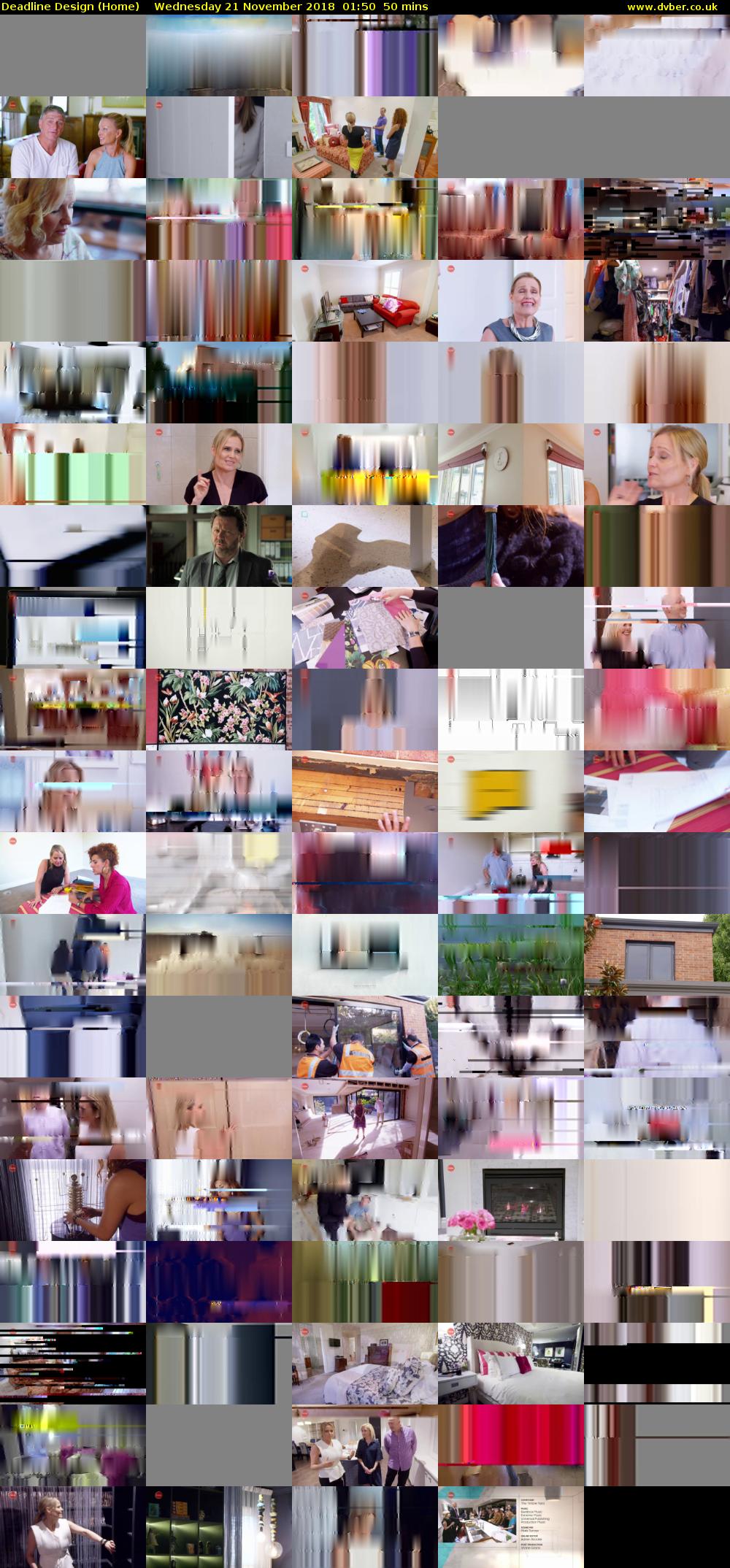 Deadline Design (Home) Wednesday 21 November 2018 01:50 - 02:40