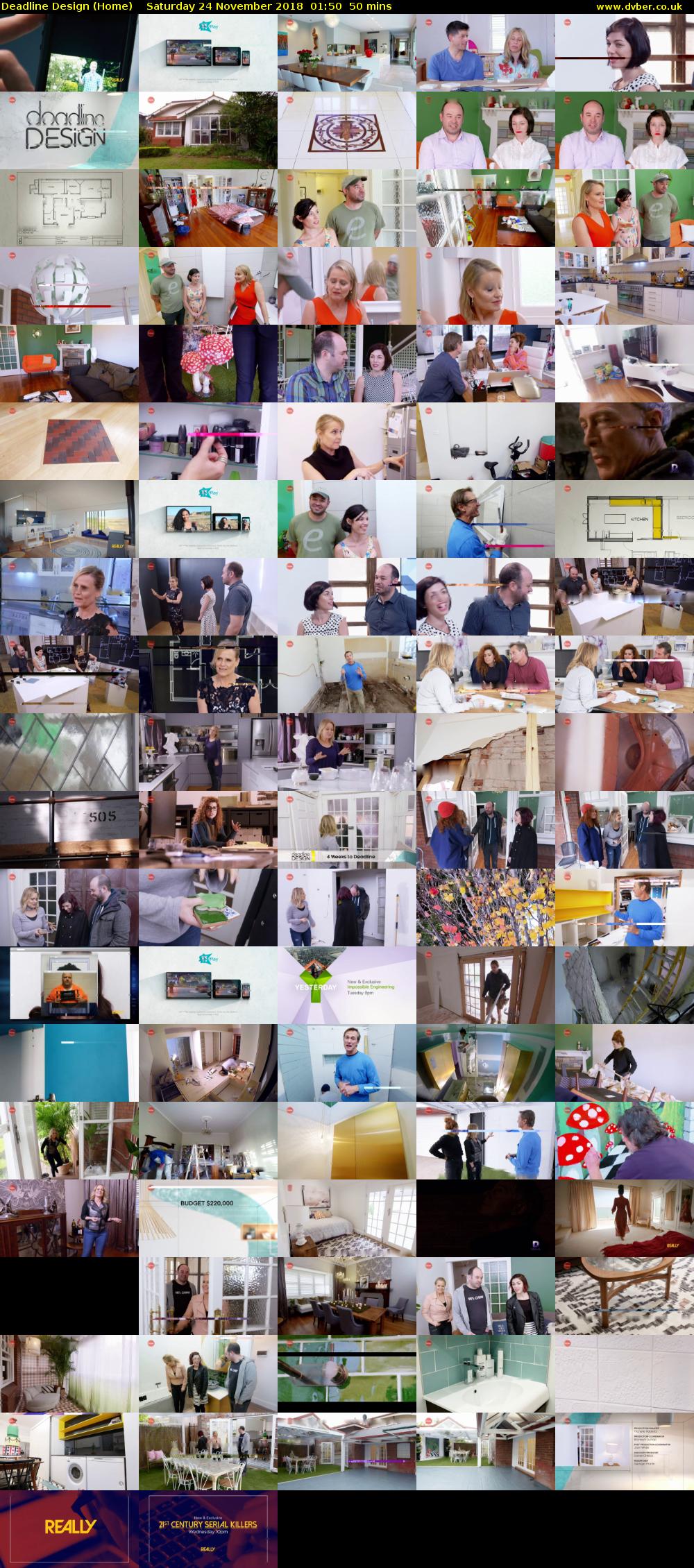 Deadline Design (Home) Saturday 24 November 2018 01:50 - 02:40