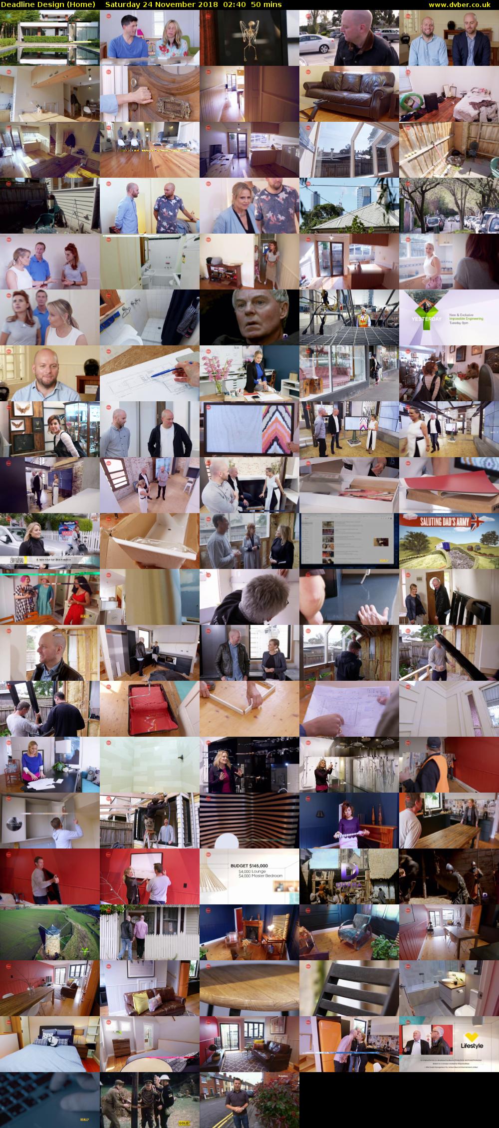 Deadline Design (Home) Saturday 24 November 2018 02:40 - 03:30