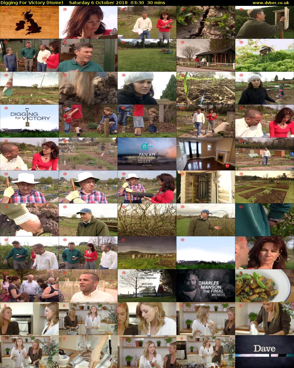 Digging For Victory (Home) Saturday 6 October 2018 03:30 - 04:00