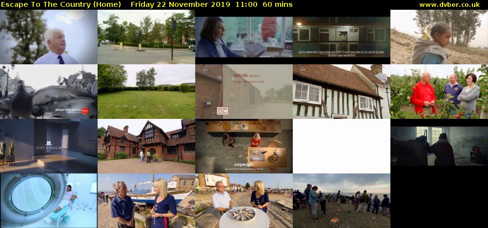 Escape to the Country (Home) Friday 22 November 2019 11:00 - 12:00
