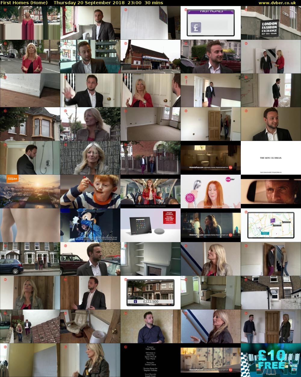 First Homes (Home) Thursday 20 September 2018 23:00 - 23:30